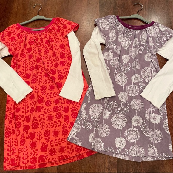 Tea Collection | Dresses | 2 Tea Collection Girls 7 Long Sleeve Coral ...